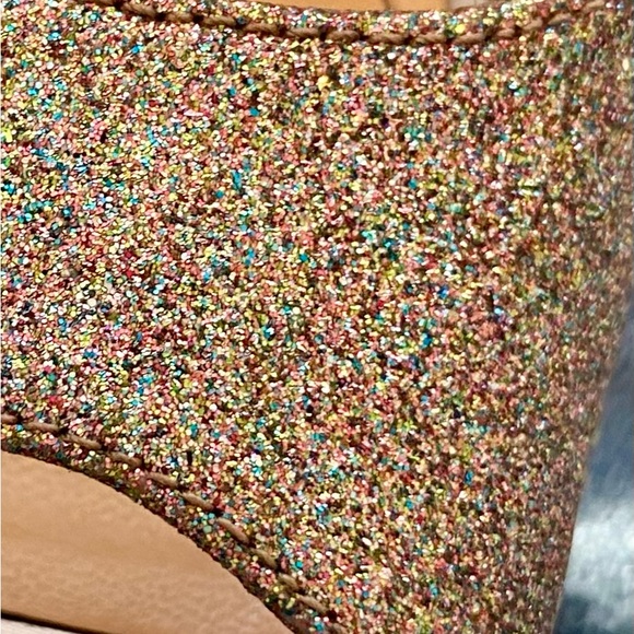 Marc Fisher glitter platform peep toe pumps (7.5) - Picture 8 of 12